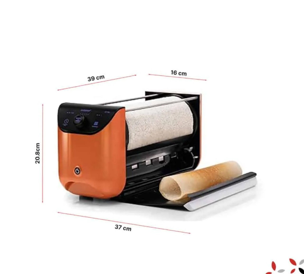 EVOCHEF EC Flip Automatic Dosa Maker, 1-Minute Dosas  360° Food Grade Coated Roller